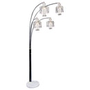 Maisel - Hanging Crystal Arc Tree Floor Lamp - Black - Atlantic Fine Furniture Inc