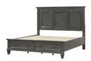 Hamilton King 4 Piece Storage Bedroom Set in Gray made with Engineered Wood - Atlantic Fine Furniture Inc