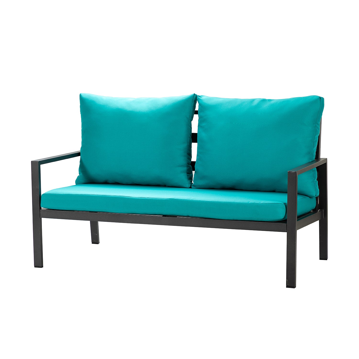 Helice Outdoor Conversation Aluminum 4 Piece Sofa Sets with Cushions - Atlantic Fine Furniture Inc