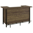 Bellemore - Freestanding Home Bar Wine Cabinet - Rustic Oak - Atlantic Fine Furniture Inc