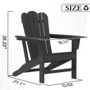 Resistant Adirondack Chair for Patio Deck Garden  Fire Pit Chair, 
Composite Adirondack Chair, Black,1 piece. - Atlantic Fine Furniture Inc