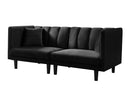 FUTON SOFA SLEEPER BLACK VELVET（same as W223S00554） - Atlantic Fine Furniture Inc