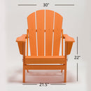 Classic Solid All-weather Folding Plastic Adirondack Chair - Atlantic Fine Furniture Inc