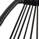 TOPMAX Patio Foldable Swing Chair Porch PE Wicker Egg Hanging Chair Hammock Chair w/Stand and Cushion for Outdoor Balcony Indoor Bedroom, Beige - Atlantic Fine Furniture Inc