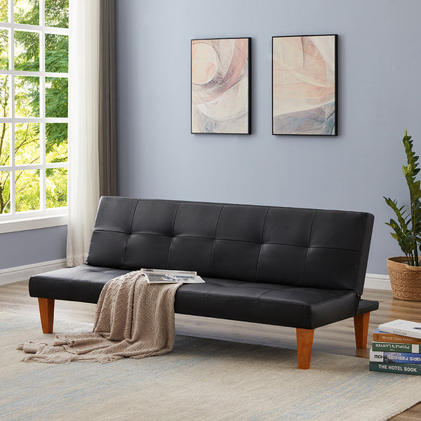 PU Leather Sofa Bed Couch , Convertible Folding Futon Sofa Bed , Recliner Sleeper for Home Living Room . - Atlantic Fine Furniture Inc