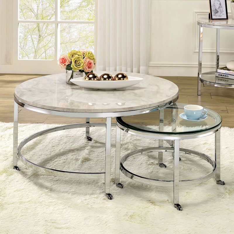 Shauna - Coffee Table With Nesting Table - White