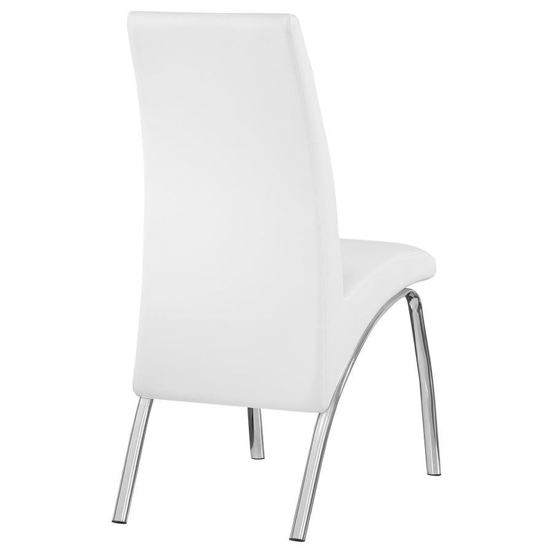 Bishop - Upholstered Side Chairs (Set of 2) - White and Chrome