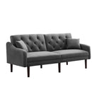 FUTON SOFA SLEEPER GREY VELVET WITH 2 PILLOWS(same as W223S00382,W223S00954) ***Not available for sale on Walmart*** - Atlantic Fine Furniture Inc
