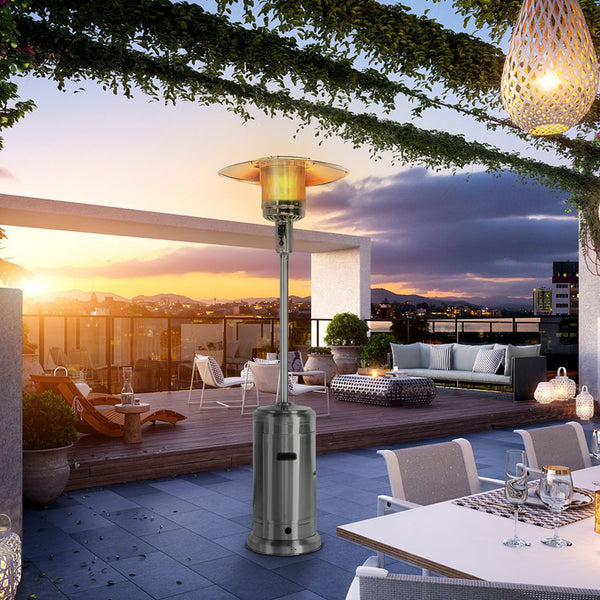 Outdoor Standing Stainless Steel 42,000 BTU Patio Heater - Atlantic Fine Furniture Inc