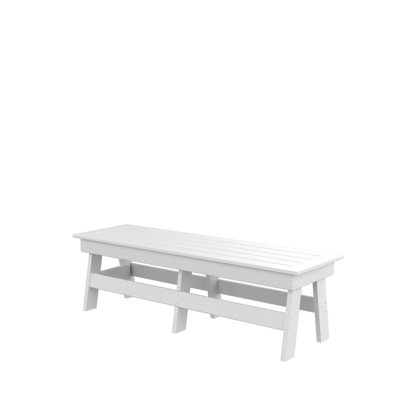 HDPE Dining  Bench, White