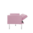 Square arm sleeper sofa Pink Velvet ***Not available for sale on Walmart*** - Atlantic Fine Furniture Inc