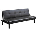 Katrina - Upholstered Tufted Convertible Sofa Bed - Black - Atlantic Fine Furniture Inc
