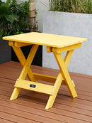TALE Adirondack Portable Folding Side Table Square All-Weather and Fade-Resistant Plastic Wood Table Perfect for Outdoor Garden, Beach, Camping, Picnics Yellow - Atlantic Fine Furniture Inc