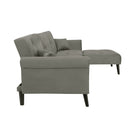 Convertible Sofa bed sleeper Light Grey velvet（W223S00002、W223S00708、W223S00870） - Atlantic Fine Furniture Inc