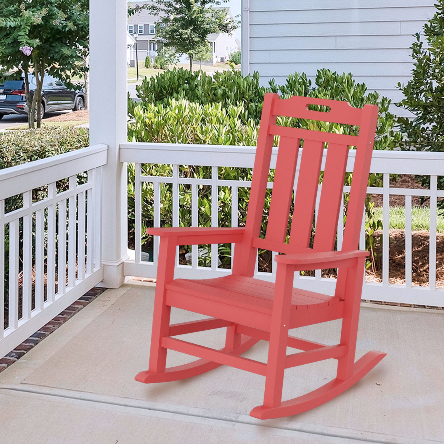 HDPE Rocking Chair, Red - Atlantic Fine Furniture Inc