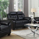Finley - Upholstered Padded Arm Tufted Loveseat - Black - Atlantic Fine Furniture Inc