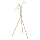 Miley - Spherical Bulb Tripod Tree Floor Lamp - Gold - Atlantic Fine Furniture Inc