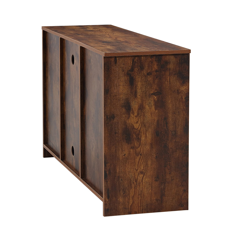 Rustic Brown decorative wooden TV / storage cabinet with two sliding barn doors, available for bedroom, living room,corridor.