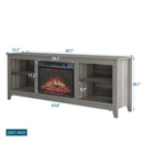 The television cabinet/ TV stand with an electronic fireplace，can be assembled in Lounge Room,Living Room or Bedroom，colour: Gray - Atlantic Fine Furniture Inc