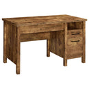 Delwin - 2-Drawer Lift Top Computer Desk - Rustic Nutmeg - Atlantic Fine Furniture Inc