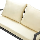 Helice Outdoor Conversation Aluminum 4 Piece Sofa Sets with Cushions - Atlantic Fine Furniture Inc