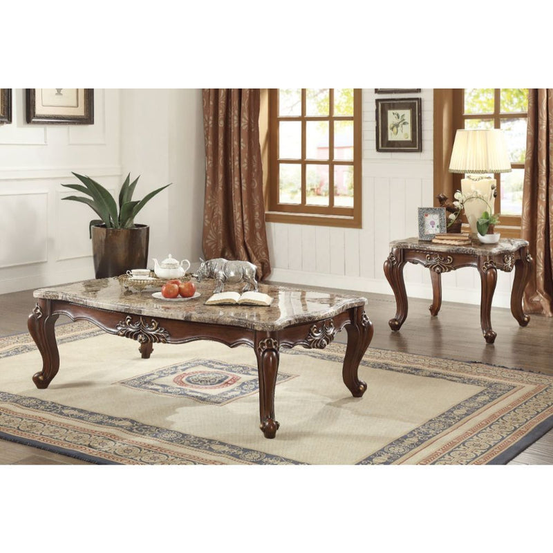 Shalisa - Coffee Table - Marble & Walnut - Atlantic Fine Furniture Inc