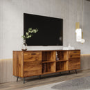 TV Stand Mid-Century Wood Modern Entertainment Center Adjustable Storage Cabinet TV Console for Living Room - Atlantic Fine Furniture Inc
