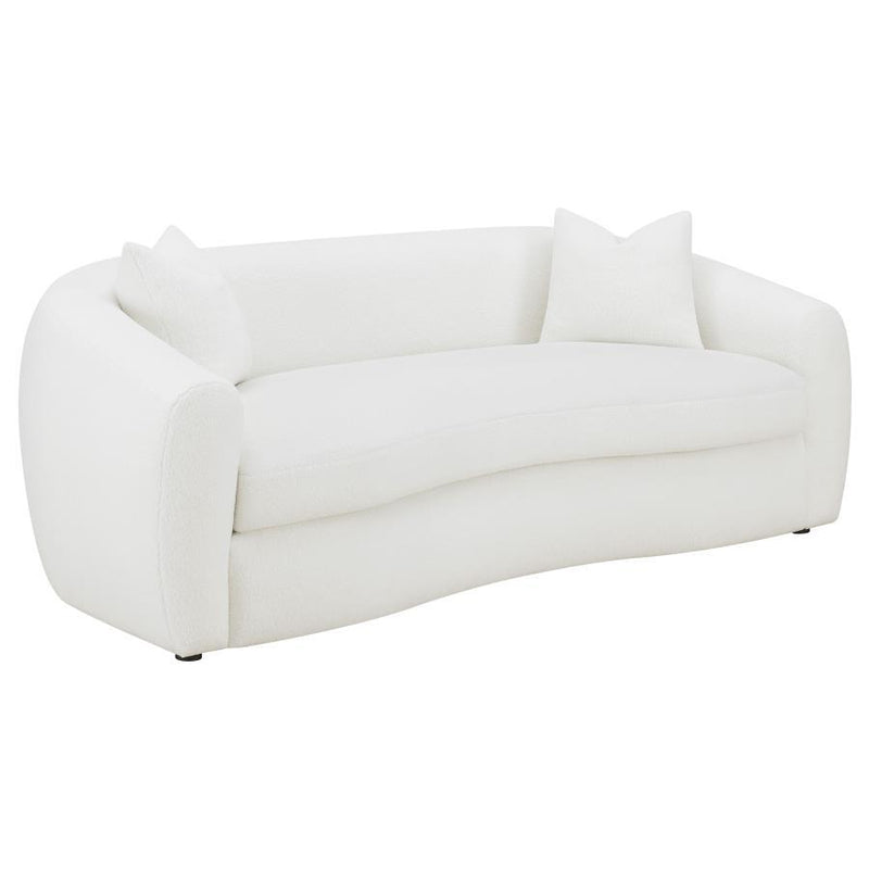 Isabella - 3-Piece Upholstered Tight Back Living Room Set - White