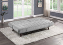 Elegant Three-in-One Lounger Sofa Sleeper Silver-Gray Chenille Fabric Upholstered Attached Cushions Adjustable Arms Casual Living Room Furniture - Atlantic Fine Furniture Inc