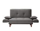 RELAX LOUNGE SOFA BED SLEEPER WITH 2 PILLOWS GREY FABRIC - Atlantic Fine Furniture Inc