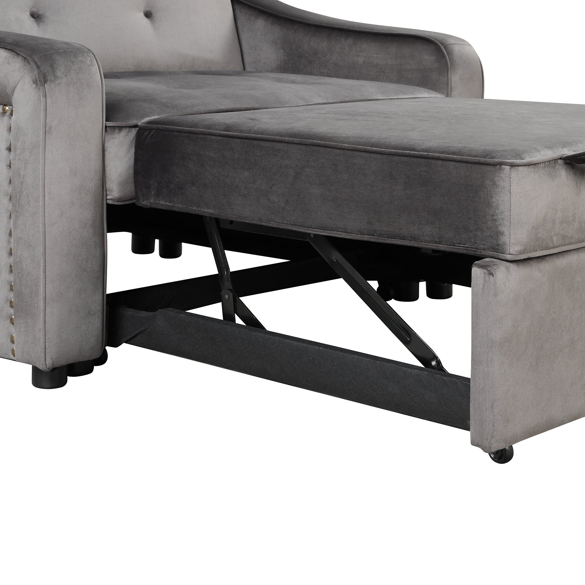 Orisfur. 50.6" Convertible Sleeper Bed, Adjustable Sofa Couch with Dual USB Ports for Living Room Space - Atlantic Fine Furniture Inc