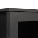 Classic 4 Cubby Fireplace TV Stand , Black - Atlantic Fine Furniture Inc