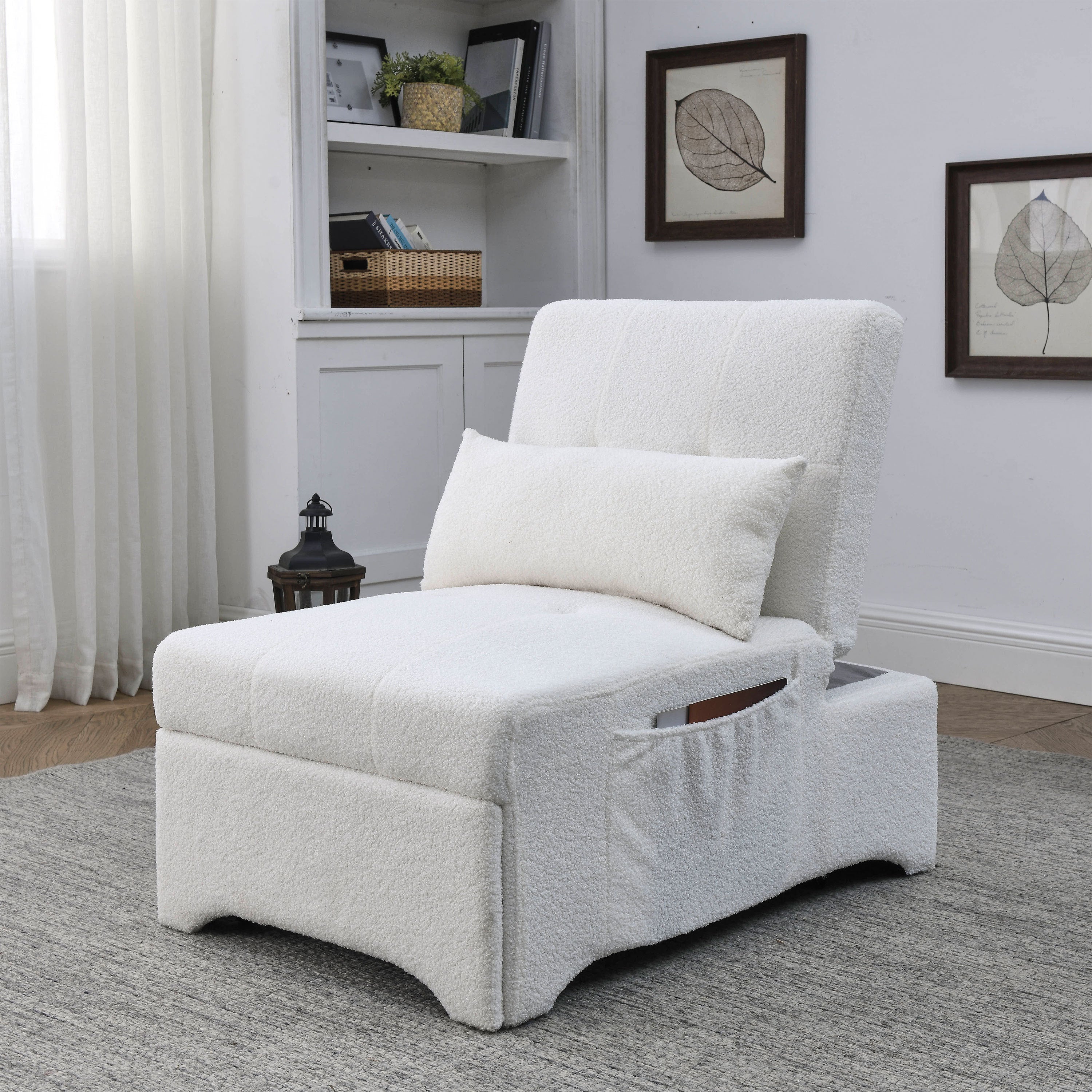 [Video] Welike 24.5"W Sleeper sofa bed, convertible chair 4 in 1 multifunctional folding sleeper sofa bed pull out sleeper sofa bed with adjustable backrest, single bed chair for small spaces - Atlantic Fine Furniture Inc