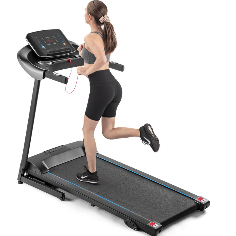 Electric Motorized Treadmill With Audio Speakers - Max. 10 Mph And Incline For Home Gym