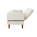 RELAX LOUNGE SOFA BED SLEEPER WITH 2 PILLOWS BEIGE FABRIC - Atlantic Fine Furniture Inc