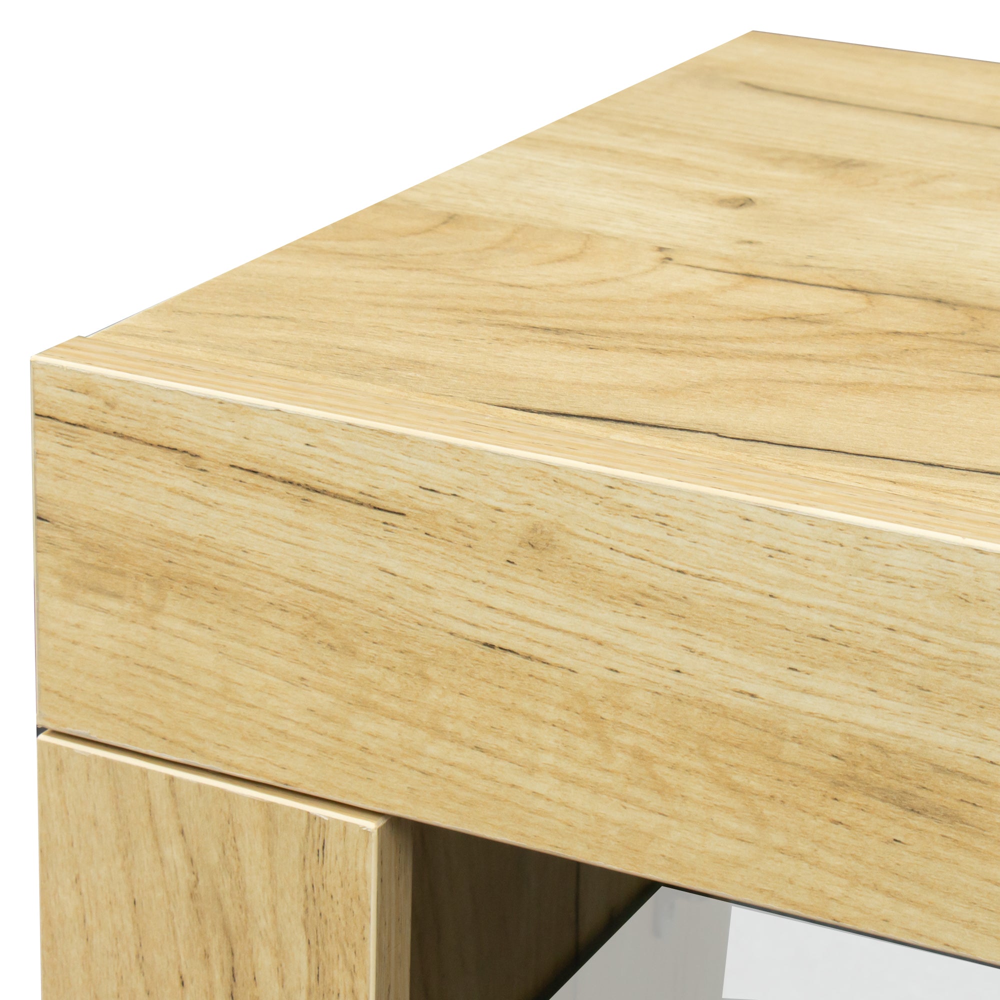 Living Room Furniture TV Stand Cabinet,Oak - Atlantic Fine Furniture Inc