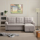 Beige Upholstered Sleeper Modular Sofa - Atlantic Fine Furniture Inc