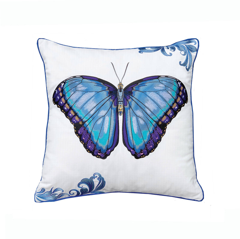 Bold Blue Butterfly Indoor/Outdoor Pillow