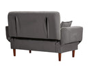RELAX LOUNGE SOFA BED SLEEPER WITH 2 PILLOWS GREY FABRIC - Atlantic Fine Furniture Inc