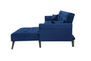 Convertible Sofa bed sleeper Navy blue velvet (same as W223S01591。Size difference, See Details in page.) - Atlantic Fine Furniture Inc
