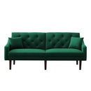 FUTON SOFA SLEEPER Green VELVET WITH 2 PILLOWS（same  as W223S00360。Size difference, See Details in page.）***Not available for sale on Walmart*** - Atlantic Fine Furniture Inc