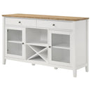Hollis - 2 Door Dining Sideboard Buffet Storage Cabinet - White - Atlantic Fine Furniture Inc