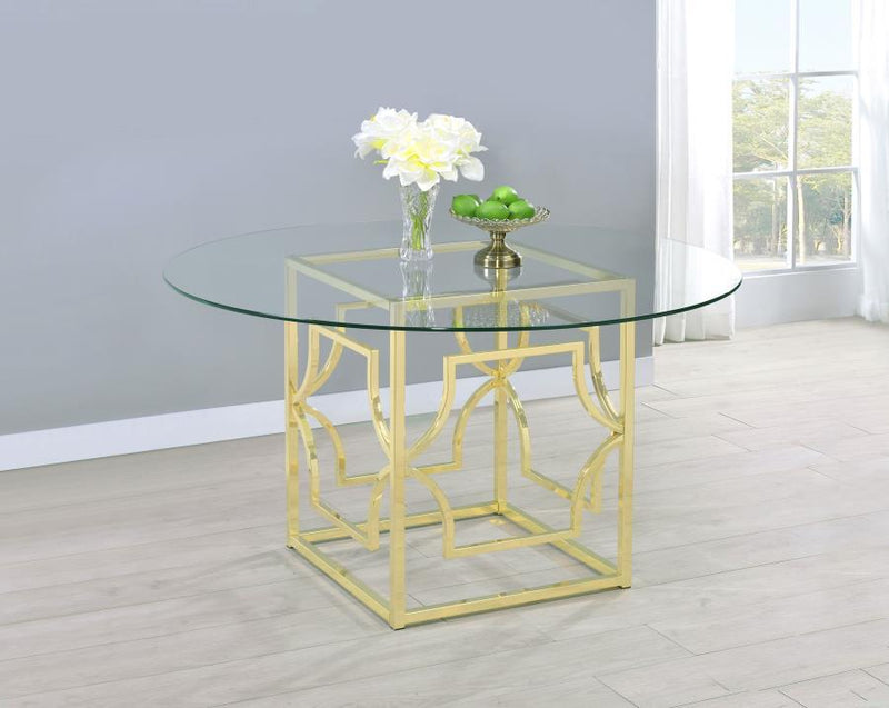 Starlight - Round Glass Top Dining Table
