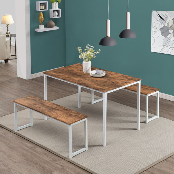 Dining Set - Kitchen Table With Benches