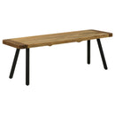 Maverick - Wood Dining Bench - Natural Mango And Black - Atlantic Fine Furniture Inc
