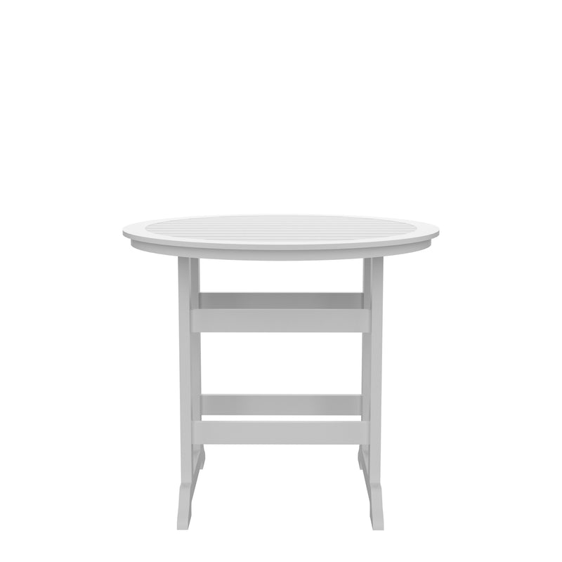 HDPE Bar Table, Dining Table, Patio Bar Set ,Counter Height Table For Outdoor White + Gray - Atlantic Fine Furniture Inc