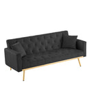BLACK Convertible Folding Futon Sofa Bed , Sleeper Sofa Couch for Compact Living Space. - Atlantic Fine Furniture Inc