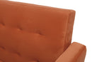 Square arm sleeper sofa Orange Velvet ***Not available for sale on Walmart*** - Atlantic Fine Furniture Inc