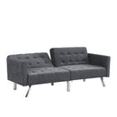 Sofa Bed Convertible Folding Dark Grey Lounge Couch Loveseat Sleeper Sofa  Armrests Living Room Bedroom Apartment Reading Room - Atlantic Fine Furniture Inc