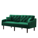 FUTON SOFA SLEEPER Green VELVET WITH 2 PILLOWS（same  as W223S00360。Size difference, See Details in page.）***Not available for sale on Walmart*** - Atlantic Fine Furniture Inc